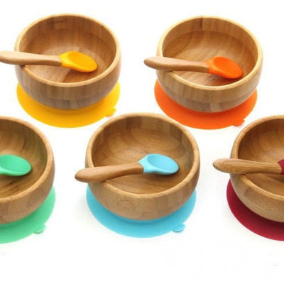 Japanese Children's Bamboo Bowl Set