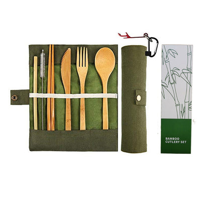 Bamboo cutlery set