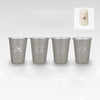 350ml Stainless Steel Pint Cups Set