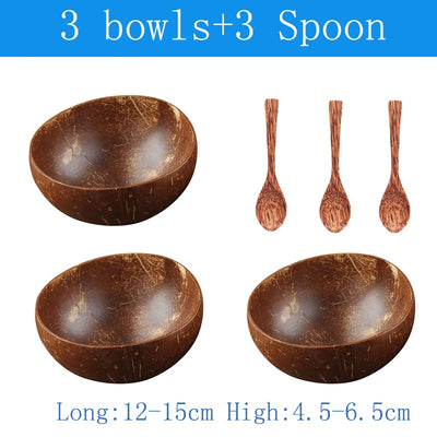 Natural Coconut Bowls and Spoons sets