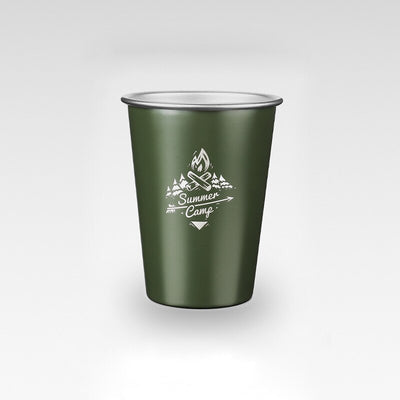 350ml Stainless Steel Pint Cups Set