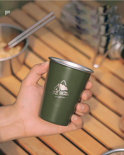 350ml Stainless Steel Pint Cups Set