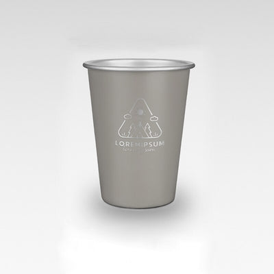 350ml Stainless Steel Pint Cups Set