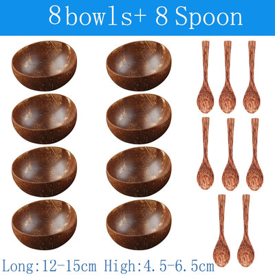 Natural Coconut Bowls and Spoons sets